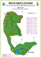 Advanced Map of Pok Fu Lam and Lung Fu Shan Orienteering Course