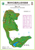Intermediate Map of Pok Fu Lam and Lung Fu Shan Orienteering Course